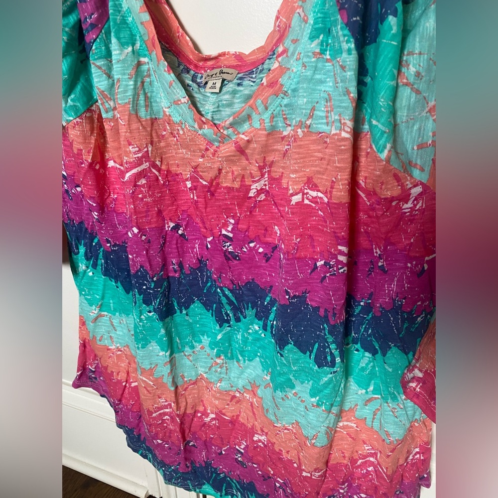 Colorful Shoulder Top - Picture 3 of 5